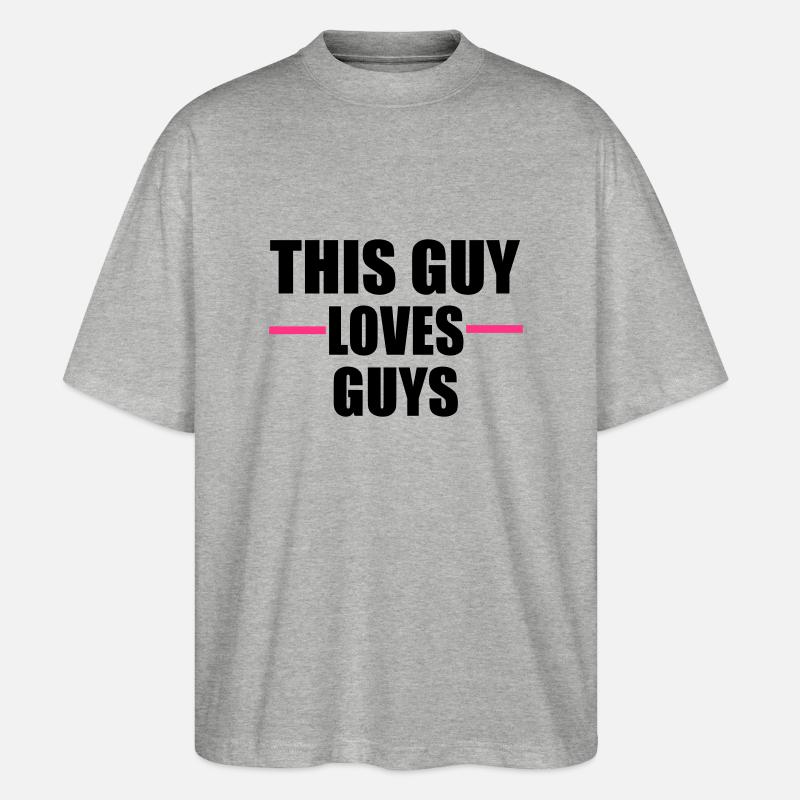 Schwulenstolz - Stanley/Stella Oversized Unisex Bio T-Shirt Blaster 2.0 - Grau meliert