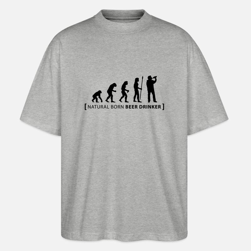 fassbier - Stanley/Stella Oversized Unisex Bio T-Shirt Blaster 2.0 - Grau meliert