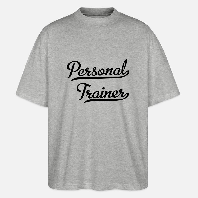Personal Trainer - Stanley/Stella Oversized Unisex Bio T-Shirt Blaster 2.0 - Grau meliert
