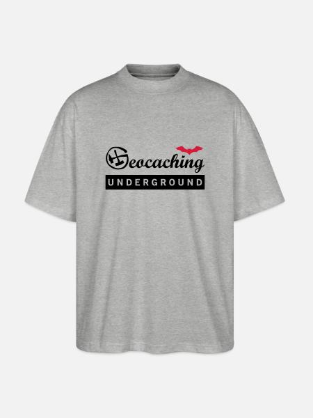 Geocaching Underground 2farbig transparent - Stanley/Stella Oversized Unisex Bio T-Shirt Blaster 2.0 - Grau meliert