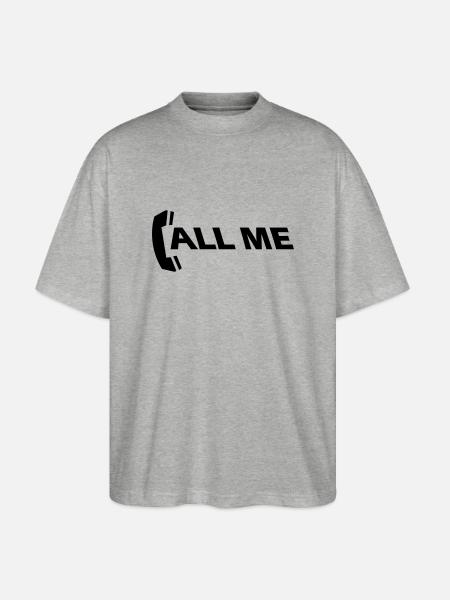call_me_1c - Stanley/Stella Oversized Unisex Bio T-Shirt Blaster 2.0 - Grau meliert