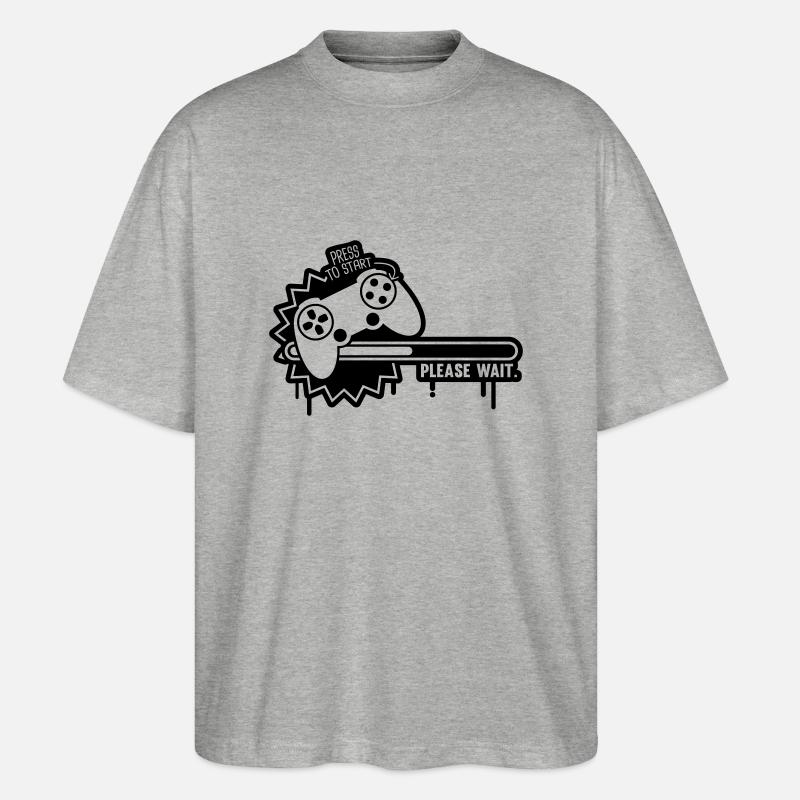 _loading_2_f1 - Stanley/Stella Oversized Unisex Bio T-Shirt Blaster 2.0 - Grau meliert