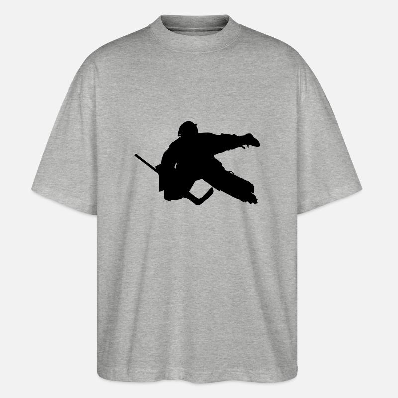 hockeygoali - Stanley/Stella Oversized Unisex Bio T-Shirt Blaster 2.0 - Grau meliert