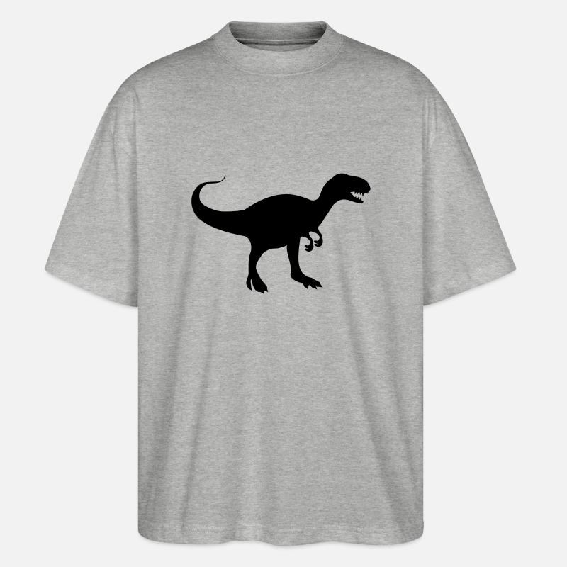 dinosaurier_rex - Stanley/Stella Oversized Unisex Bio T-Shirt Blaster 2.0 - Grau meliert