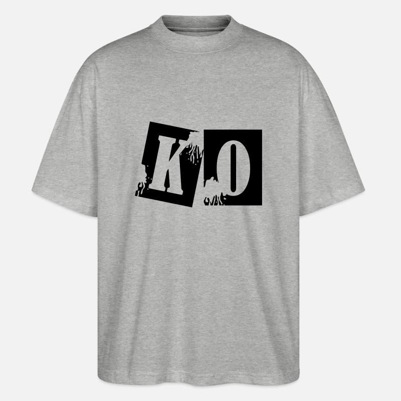 ko_boxing_01 - Stanley/Stella Oversized Unisex Bio T-Shirt Blaster 2.0 - Grau meliert