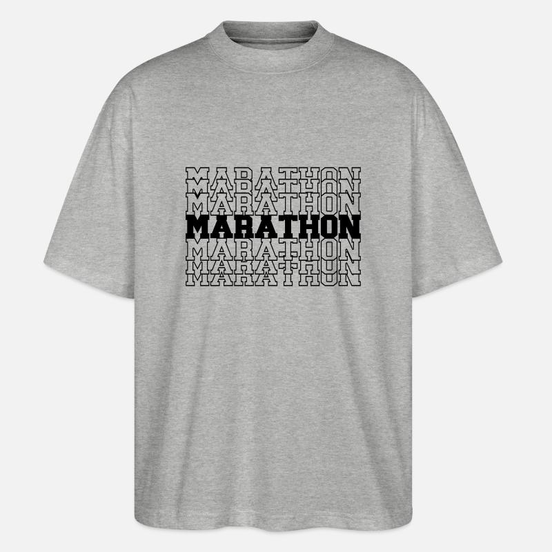 marathon - T-shirt bio Blaster 2.0 coupe oversize Stanley/Stella Unisexe - gris chiné