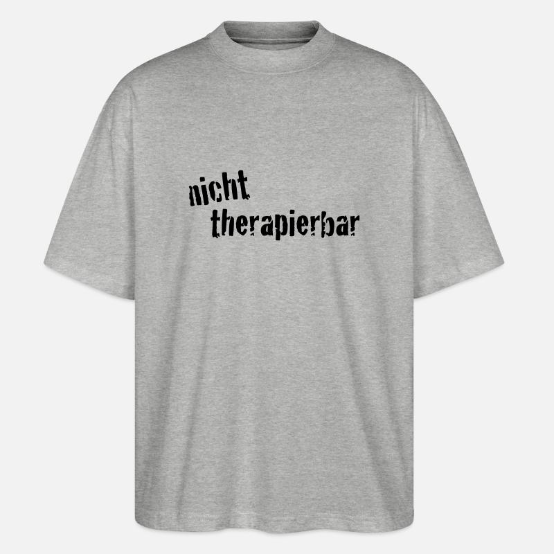nicht_therapierbar - Stanley/Stella Oversized Unisex Bio T-Shirt Blaster 2.0 - Grau meliert