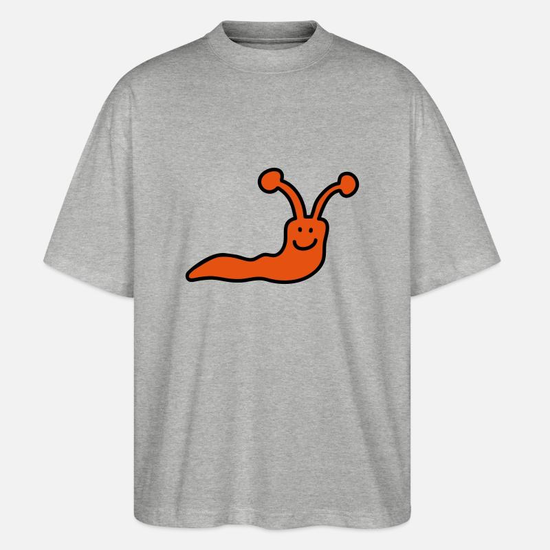Schnecke - Stanley/Stella Oversized Unisex Bio T-Shirt Blaster 2.0 - Grau meliert