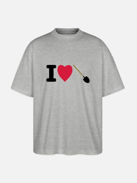 j'aime les pelles - T-shirt bio Blaster 2.0 coupe oversize Stanley/Stella Unisexe - gris chiné
