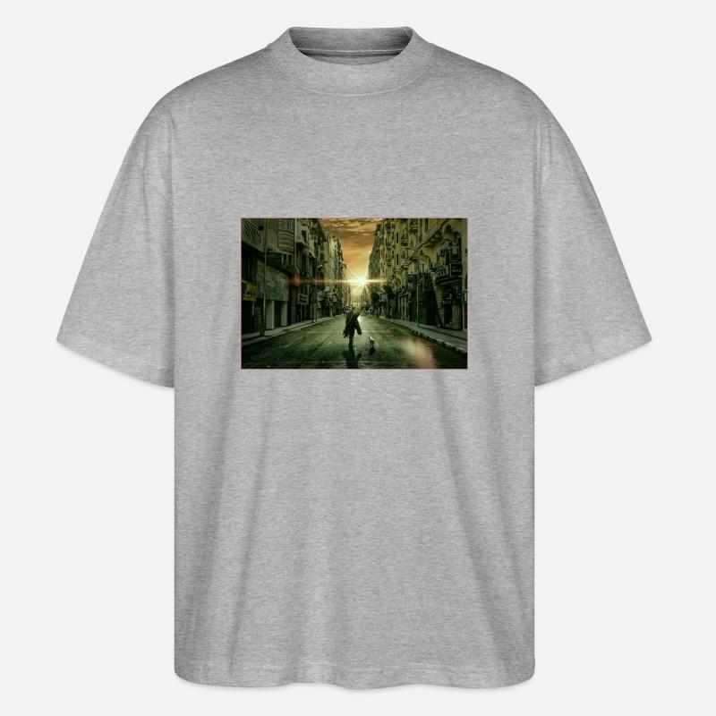 You never walk alone - Stanley/Stella Oversized Unisex Bio T-Shirt Blaster 2.0 - Grau meliert