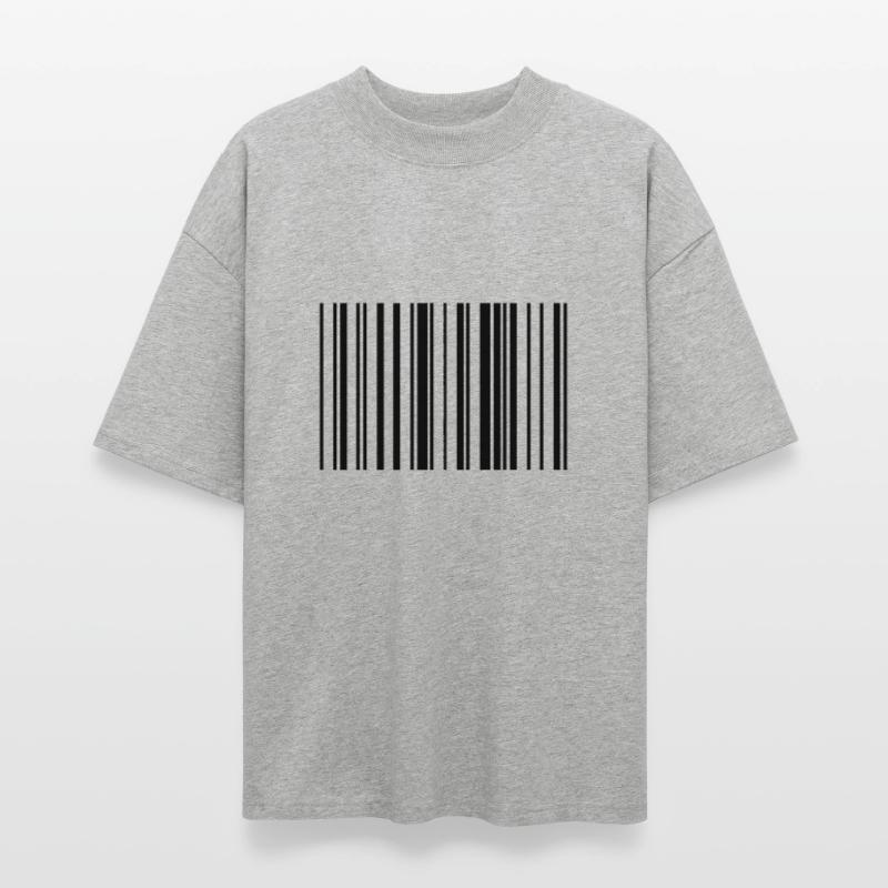 Striped barcode code strip Stanley/Stella Oversized Unisex Organic T-shirt Blaster 2.0