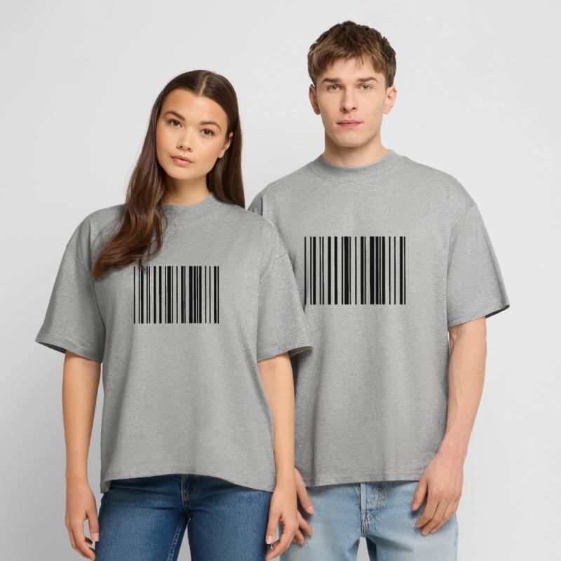 Striped barcode code strip Stanley/Stella Oversized Unisex Organic T-shirt Blaster 2.0