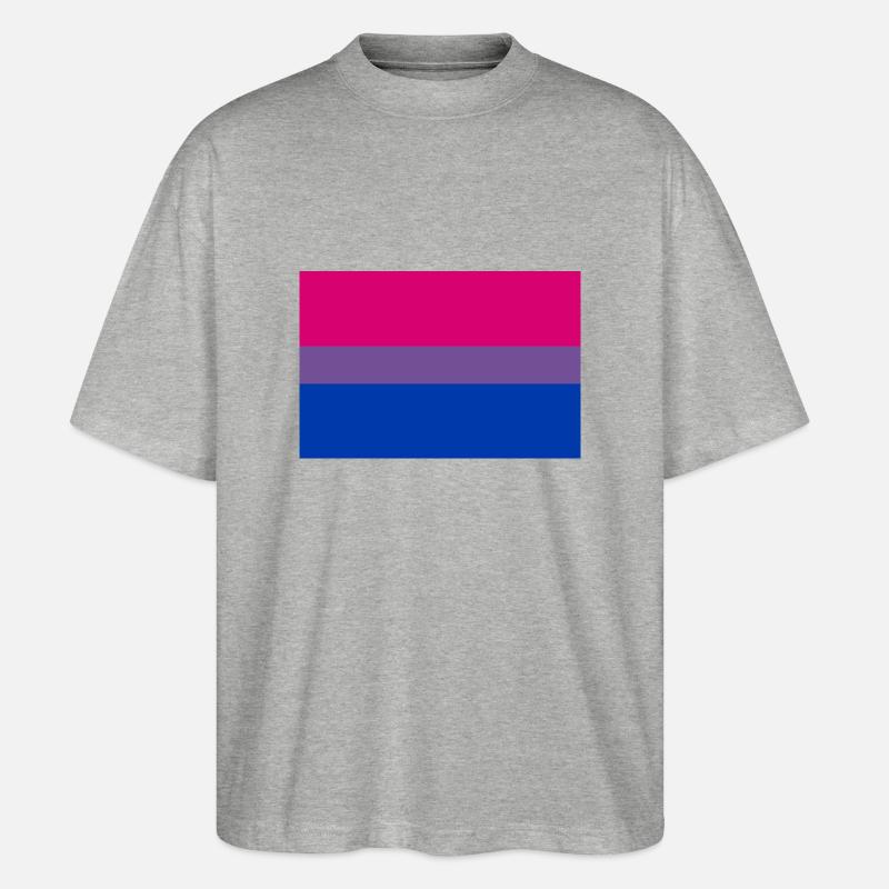 bisexual flag - Stanley/Stella Oversized Unisex Bio T-Shirt Blaster 2.0 - Grau meliert