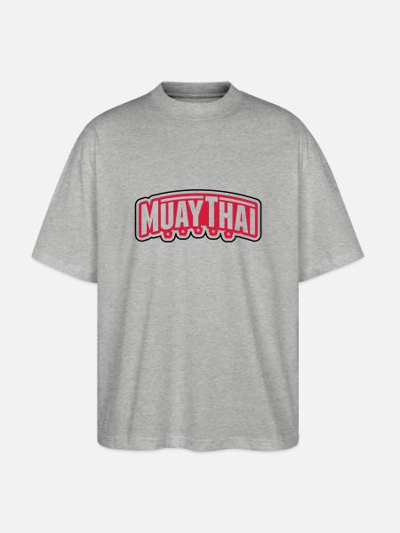 muay_thai_gn2 - Stanley/Stella Oversized Unisex Organic T-shirt Blaster 2.0 - heather grey