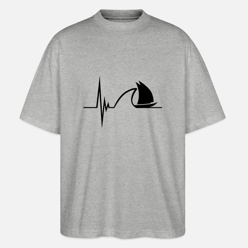 Sailing Pulse Design - T-shirt bio Blaster 2.0 coupe oversize Stanley/Stella Unisexe - gris chiné