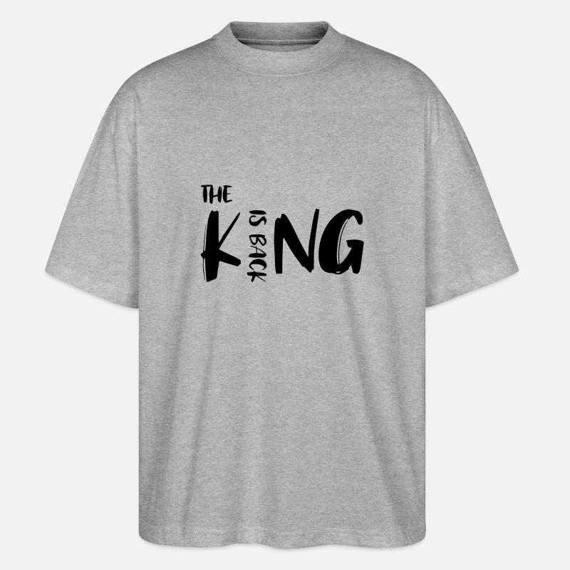 The King is back - Stanley/Stella Oversized Unisex Bio T-Shirt Blaster 2.0 - Grau meliert