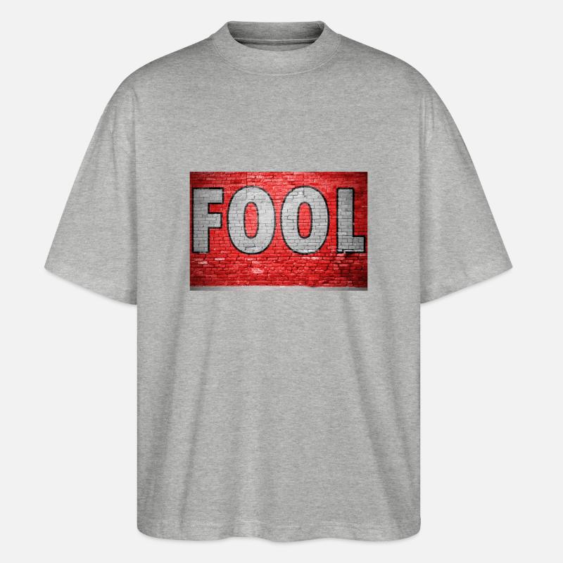 Fool Graffiti - Stanley/Stella Oversized Unisex Bio T-Shirt Blaster 2.0 - Grau meliert