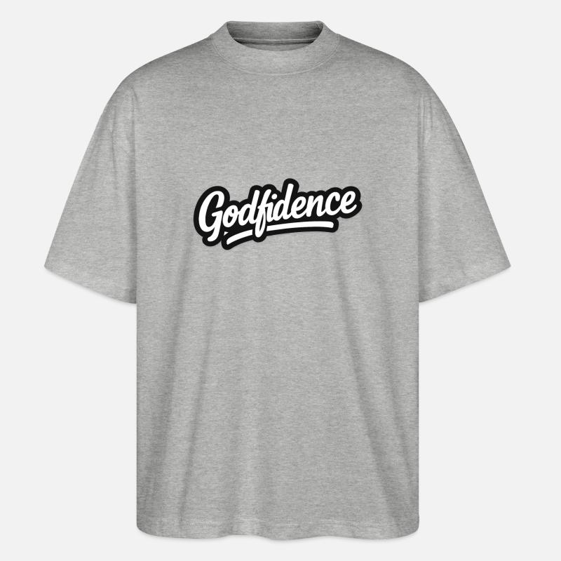 Godfidence - Stanley/Stella Oversized Unisex Bio T-Shirt Blaster 2.0 - Grau meliert