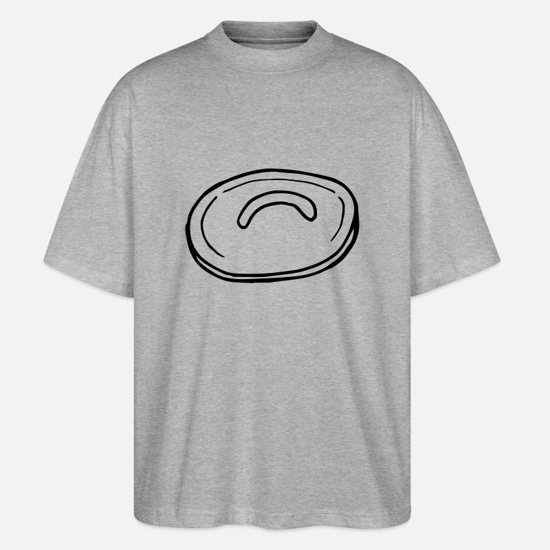 Kochtopfdeckel, Deckel, kochen - Stanley/Stella Oversized Unisex Bio T-Shirt Blaster 2.0 - Grau meliert