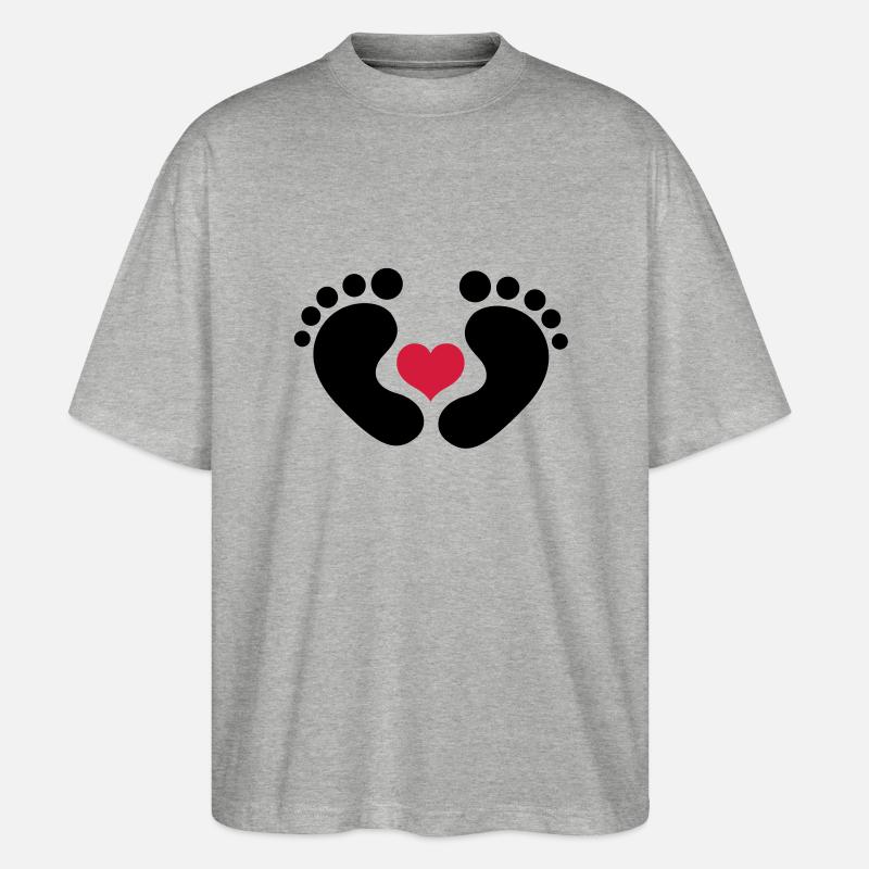 baby - Stanley/Stella Oversized Unisex Bio T-Shirt Blaster 2.0 - Grau meliert