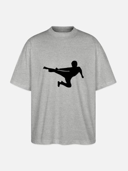 kung_fu - T-shirt bio Blaster 2.0 coupe oversize Stanley/Stella Unisexe - gris chiné