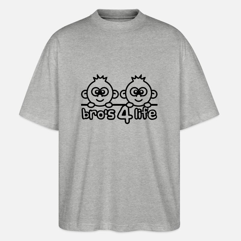 Bros 4 Life Comic Design - T-shirt bio Blaster 2.0 coupe oversize Stanley/Stella Unisexe - gris chiné