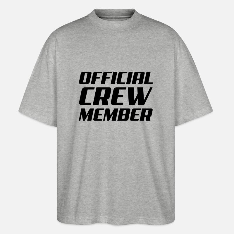 official_crew_member - Stanley/Stella Oversized Unisex Bio T-Shirt Blaster 2.0 - Grau meliert