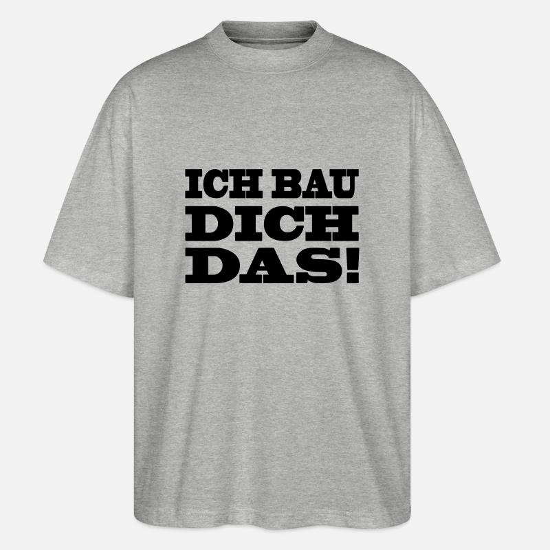 Bauarbeiter - Stanley/Stella Oversized Unisex Bio T-Shirt Blaster 2.0 - Grau meliert