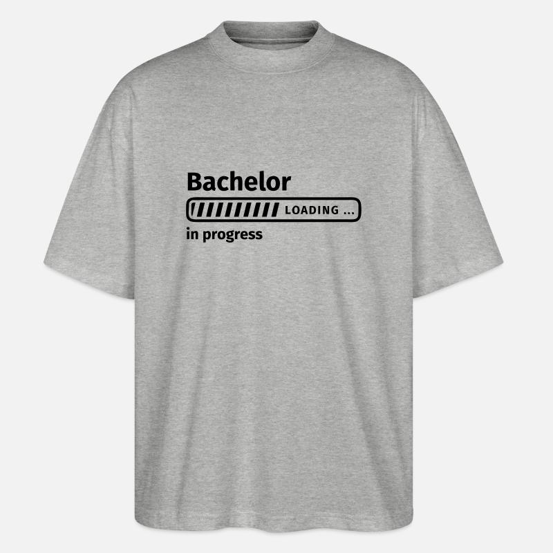 Bachelor in Progress - Stanley/Stella Oversized Unisex Bio T-Shirt Blaster 2.0 - Grau meliert