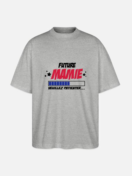 future mamie - T-shirt bio Blaster 2.0 coupe oversize Stanley/Stella Unisexe - gris chiné