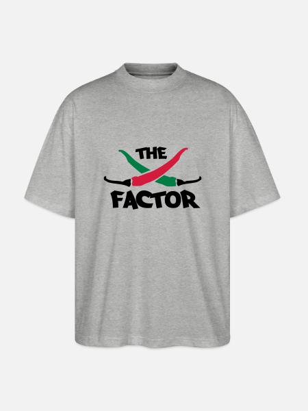 The chilli factor - Stanley/Stella Oversized Unisex Organic T-shirt Blaster 2.0 - heather grey