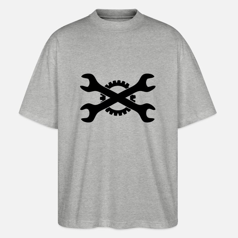 schrauber - Stanley/Stella Oversized Unisex Bio T-Shirt Blaster 2.0 - Grau meliert