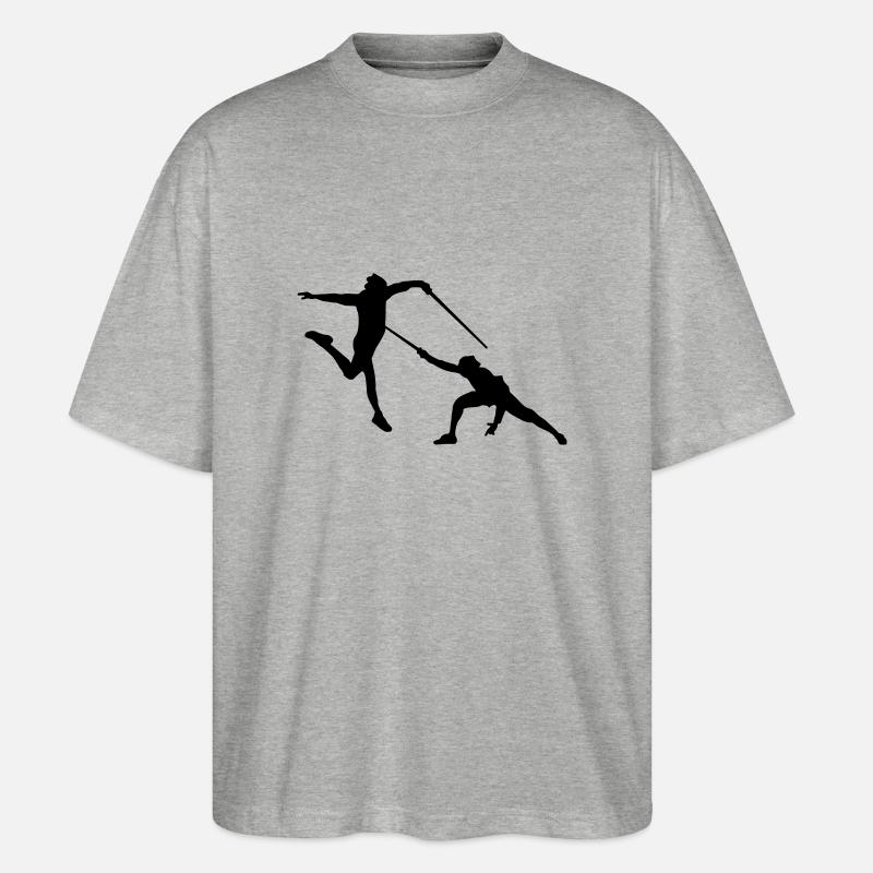 Fechten - Stanley/Stella Oversized Unisex Bio T-Shirt Blaster 2.0 - Grau meliert