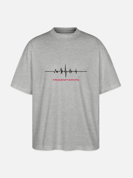 Frequenztherapie Brand - Stanley/Stella Oversized Unisex Bio T-Shirt Blaster 2.0 - Grau meliert