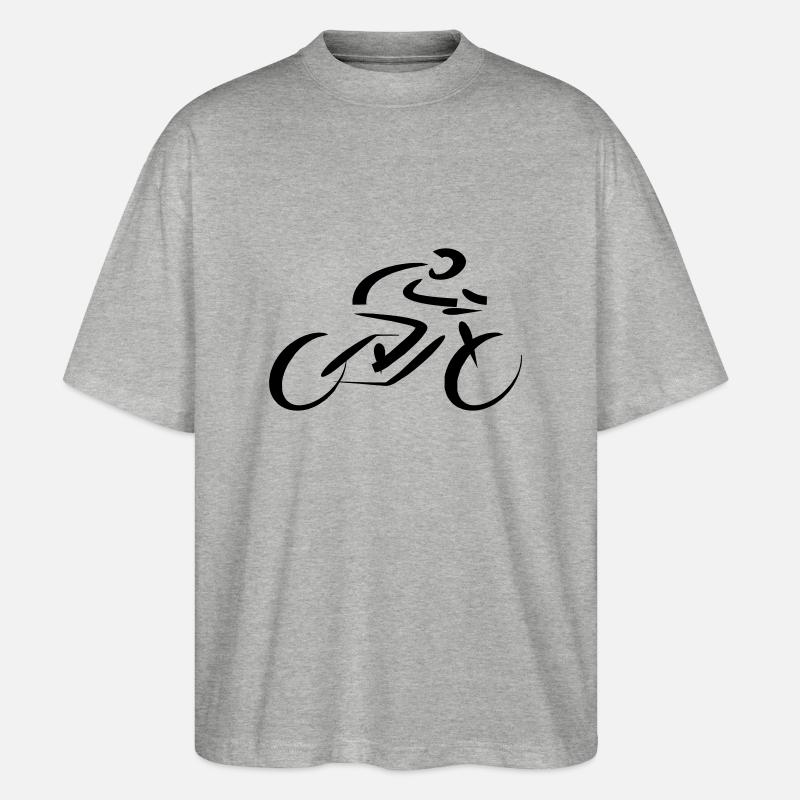 Radsport - Stanley/Stella Oversized Unisex Bio T-Shirt Blaster 2.0 - Grau meliert