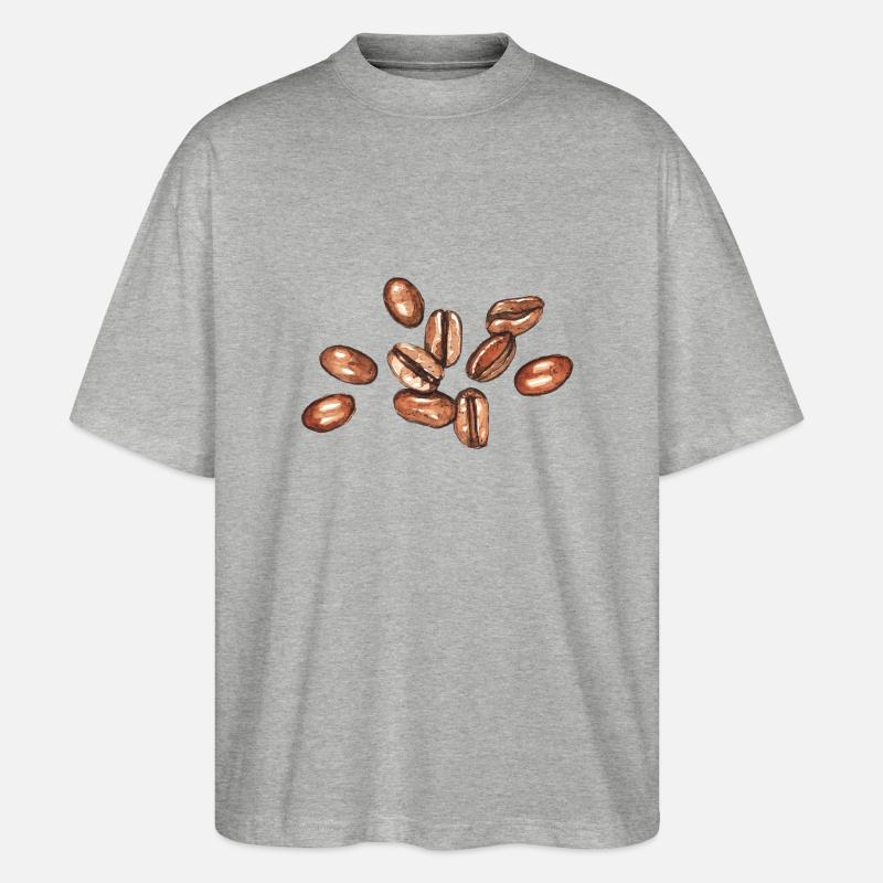 Kaffeebohnen - Stanley/Stella Oversized Unisex Bio T-Shirt Blaster 2.0 - Grau meliert