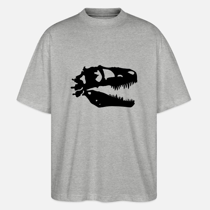 T-rex - Stanley/Stella Oversized Unisex Bio T-Shirt Blaster 2.0 - Grau meliert