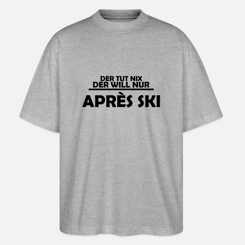 apres ski - Stanley/Stella Oversized Unisex Bio T-Shirt Blaster 2.0 - Grau meliert