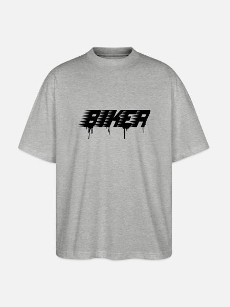 biker - Stanley/Stella Oversized Unisex Bio T-Shirt Blaster 2.0 - Grau meliert