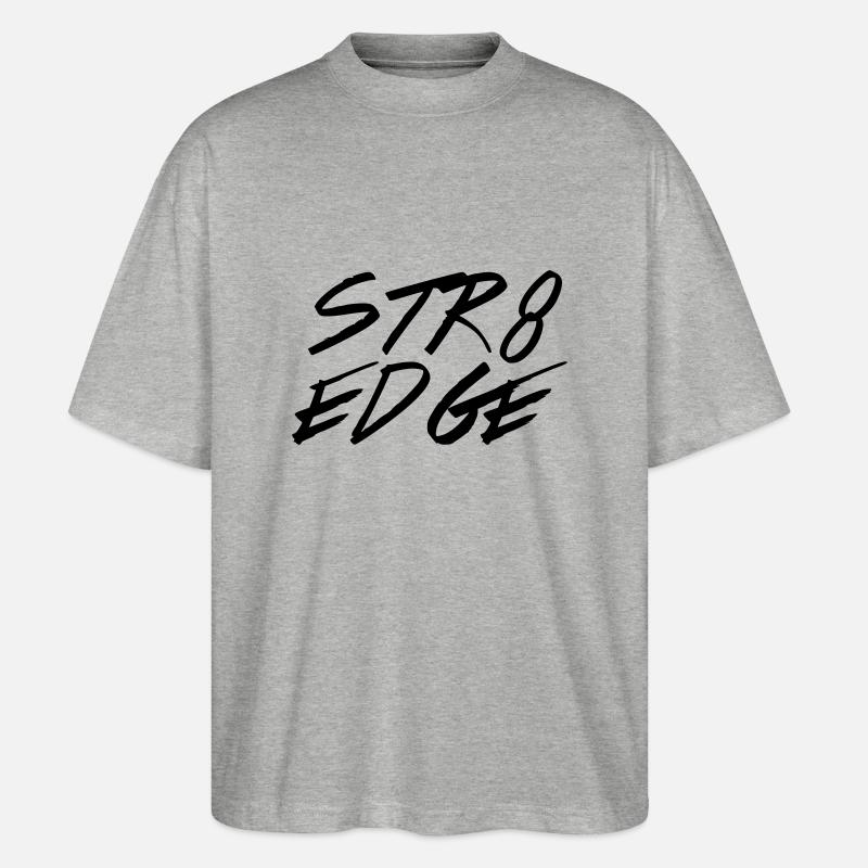 str8edge - Stanley/Stella Oversized Unisex Bio T-Shirt Blaster 2.0 - Grau meliert