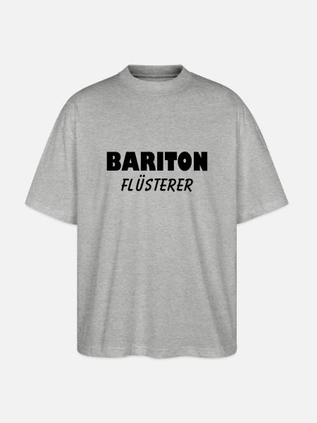 bariton flüsterer - Stanley/Stella Oversized Unisex Bio T-Shirt Blaster 2.0 - Grau meliert