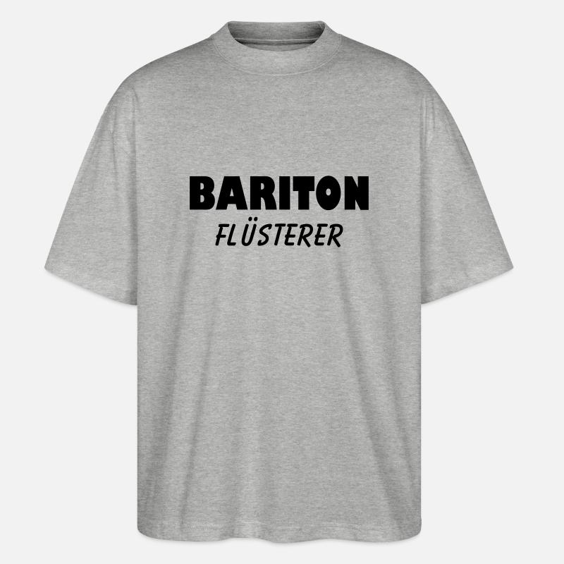 bariton flüsterer - Stanley/Stella Oversized Unisex Bio T-Shirt Blaster 2.0 - Grau meliert
