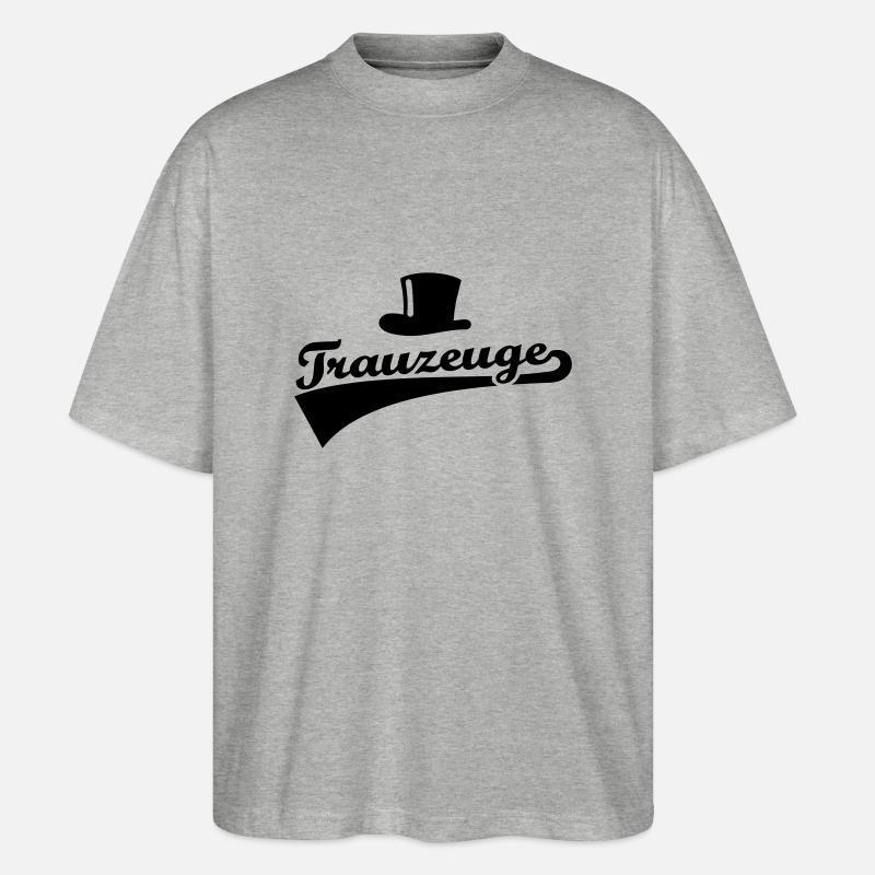 Trauzeuge - Stanley/Stella Oversized Unisex Bio T-Shirt Blaster 2.0 - Grau meliert