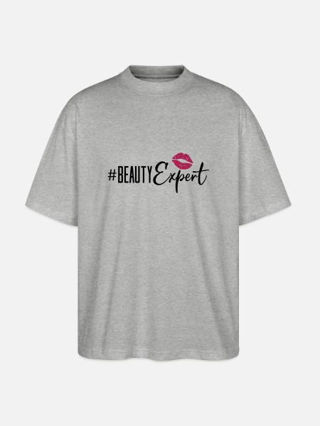 beauty expert lips - Stanley/Stella Oversized Unisex Bio T-Shirt Blaster 2.0 - Grau meliert
