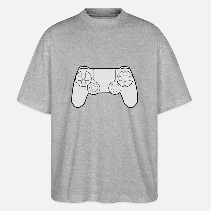 Moderner Videospiel-Controller - Stanley/Stella Oversized Unisex Bio T-Shirt Blaster 2.0 - Grau meliert