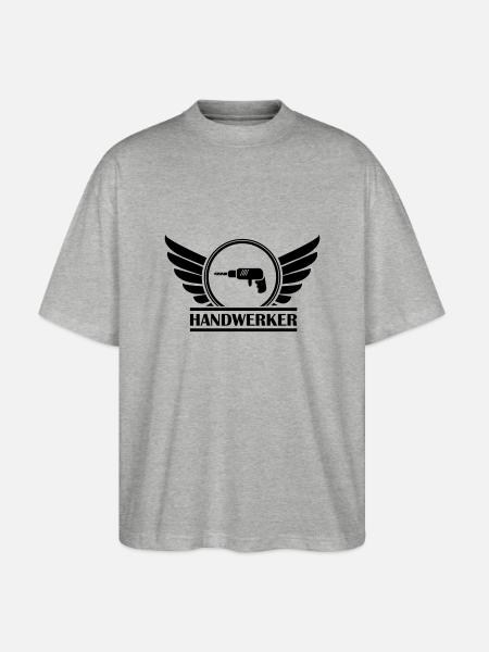 handwerker_01 - Stanley/Stella Oversized Unisex Bio T-Shirt Blaster 2.0 - Grau meliert
