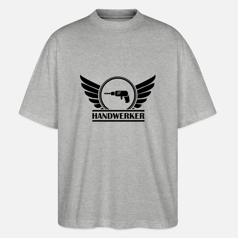 handwerker_01 - Stanley/Stella Oversized Unisex Bio T-Shirt Blaster 2.0 - Grau meliert