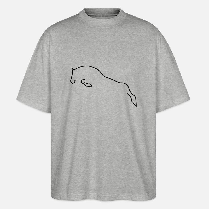 Cheval de saut - T-shirt bio Blaster 2.0 coupe oversize Stanley/Stella Unisexe - gris chiné