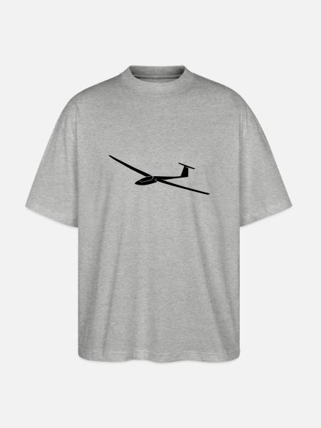 segelflugzeug_8 - Stanley/Stella Oversized Unisex Organic T-shirt Blaster 2.0 - heather grey