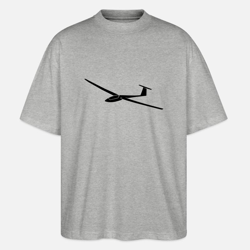 segelflugzeug_8 - Stanley/Stella Oversized Unisex Bio T-Shirt Blaster 2.0 - Grau meliert